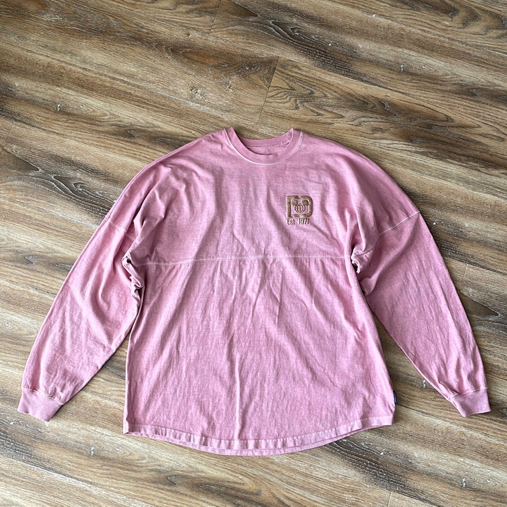Disney World Rose Gold Glitter Spirt Jersey *FLAWED*